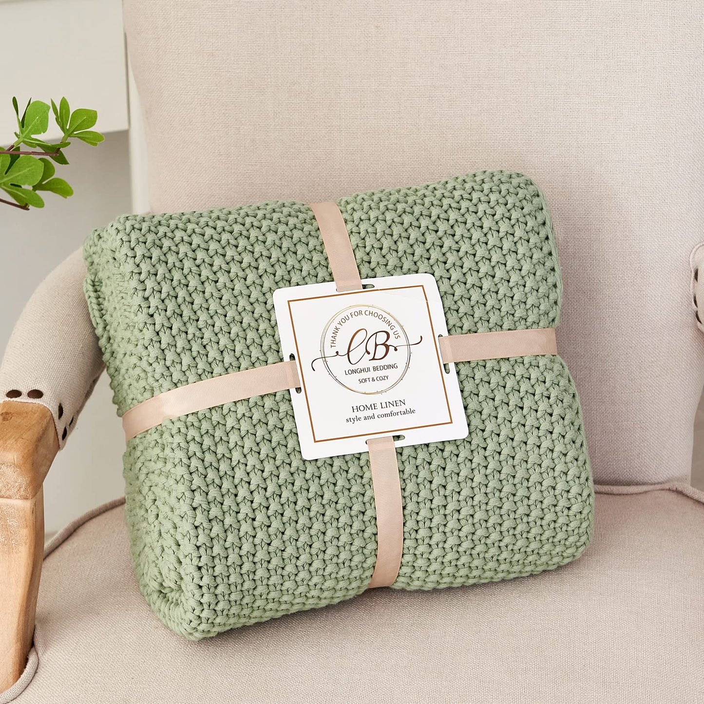 Longhui Chunky Cable Knit Throw Blanket: The Throw That Sits On the Back of the Chair Until It's Needed — Chunky Cotton Cable Knit