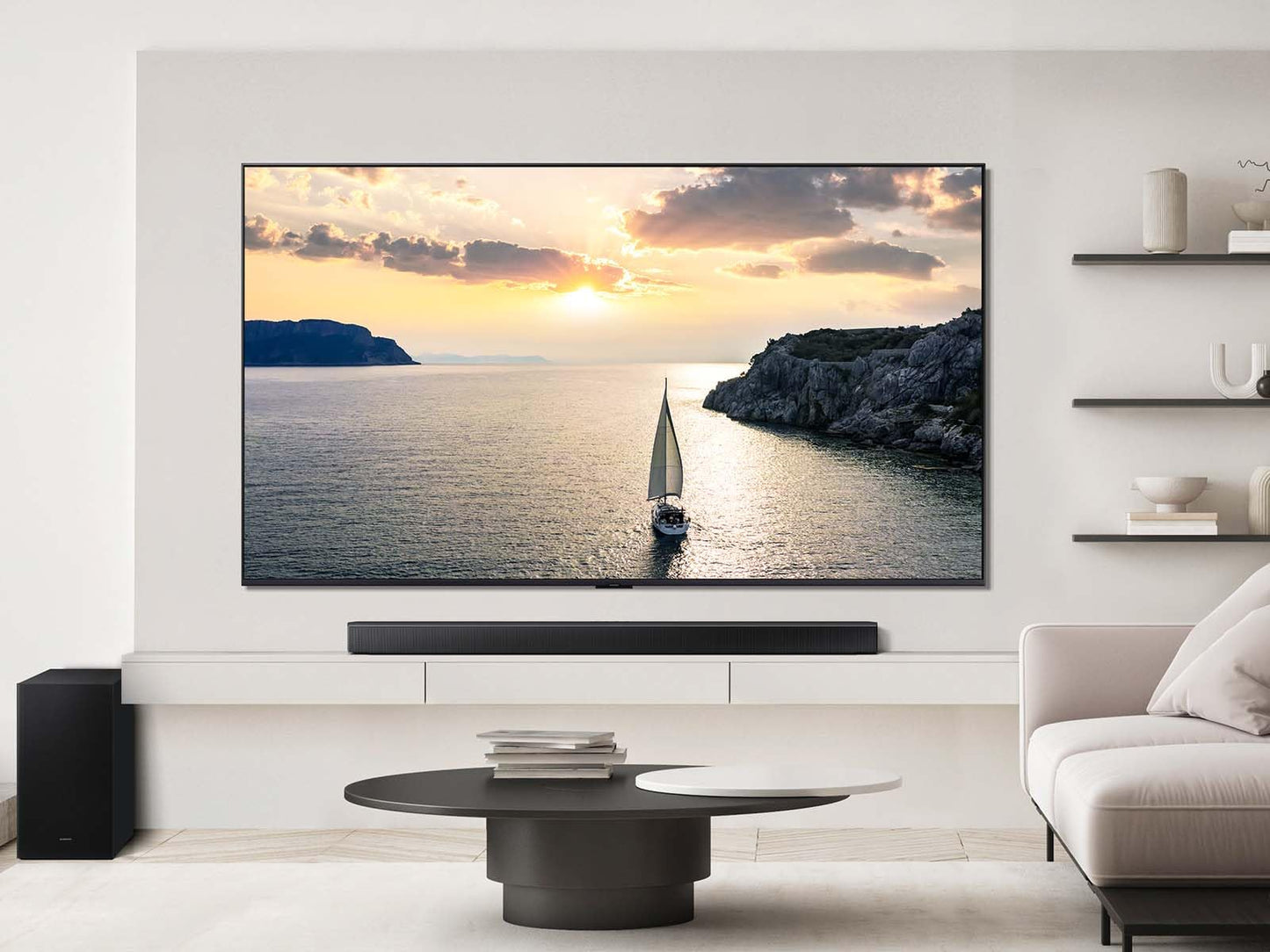 Samsung B-Series Soundbar: The Soundbar That Brings the Room Together — Samsung 3.1 Channel with Subwoofer