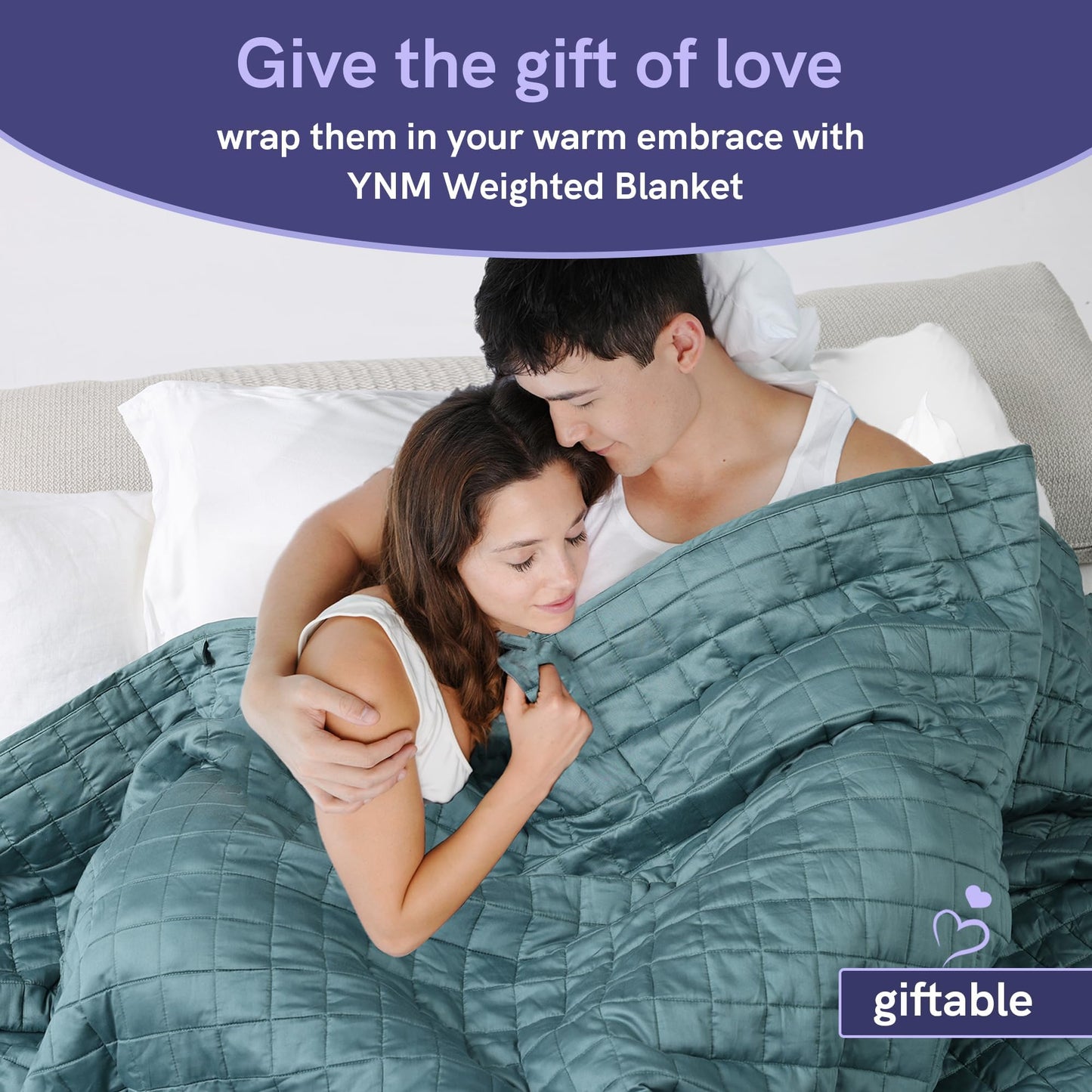 YnM Cooling Weighted Blanket: The Blanket That Holds You Without Cooking You — 15lb Bamboo-Derived Rayon, 48"x72"