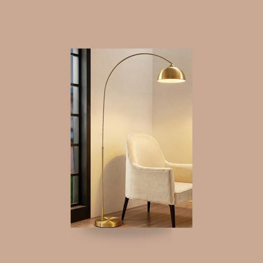 Lucande 74.8" Arched Floor Lamp: The Lamp That Defines the Room — 74.8" Arched Floor Lamp, Adjustable Height, Matte Black
