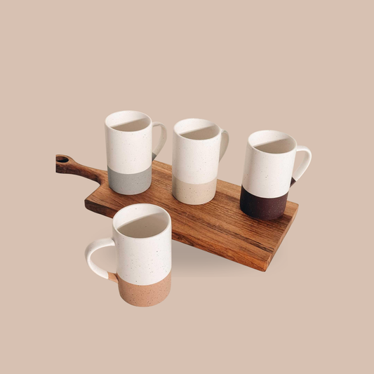 Mora Ceramics 12oz Coffee Mug Set of 4: The Cup the Corner Chair Has Been Waiting For — Matte Earth-Tone Glaze, Lead-Free