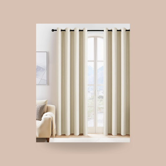PONY DANCE Beige Blackout Curtains: The Quietest Sleep Upgrade — True Blackout Curtains, Thermal-Lined