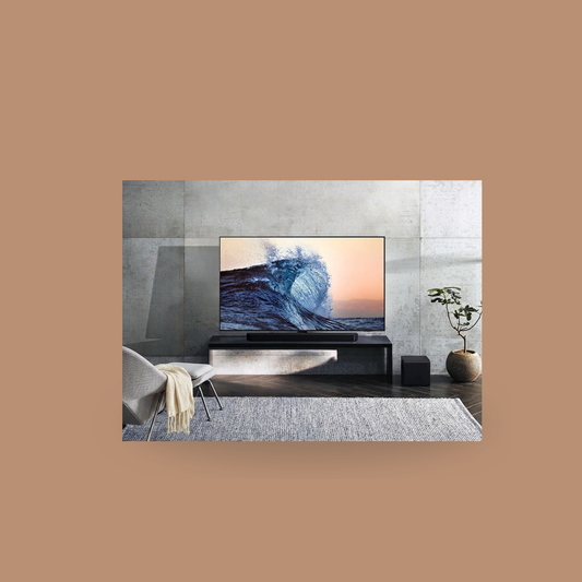 Samsung HW-Q800F 5.1.2ch Q Series Soundbar: The Full Cinema Sound System for the Living Room — Samsung Q-Series Soundbar with Rear Speakers
