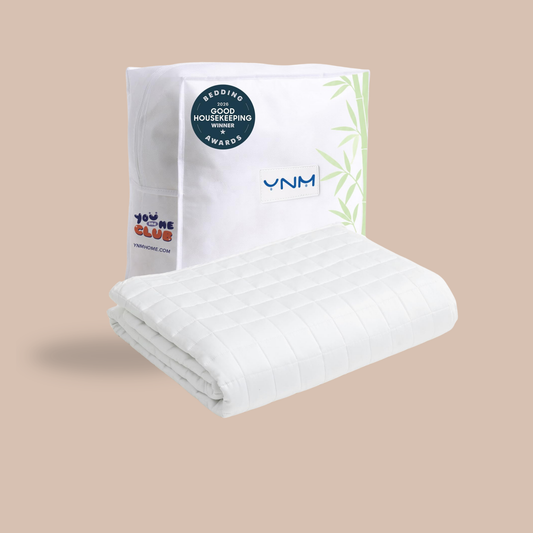 YnM Cooling Weighted Blanket: The Blanket That Holds You Without Cooking You — 15lb Bamboo-Derived Rayon, 48"x72"