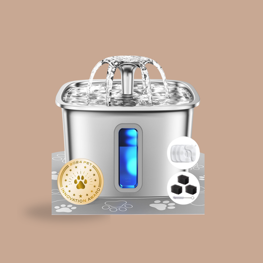 Veken Innovation Award Winner Stainless Steel Cat Water Fountain:A Quiet Fountain For The Pet Who Has Strong Opinions About Water
